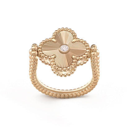[Royal&Vicky]CLOVER RIVERSIBLE ROSE GOLD RING