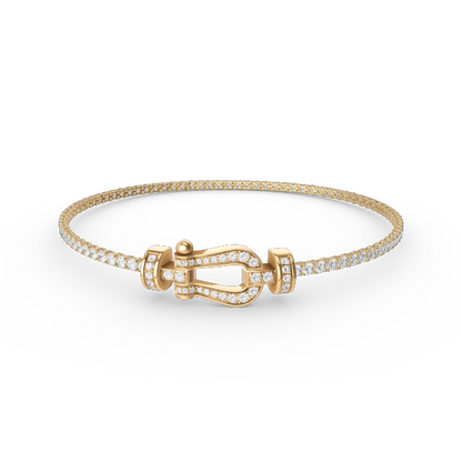 [Royal&Vicky]FORCE  HORSESHOE  DIAMOND TENNIS BRACELET