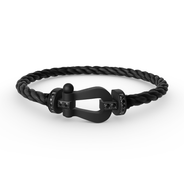 [Royal&Vicky]FORCE LARGE SERIES HORSESHOE BLACK SAMURAI BRACELET