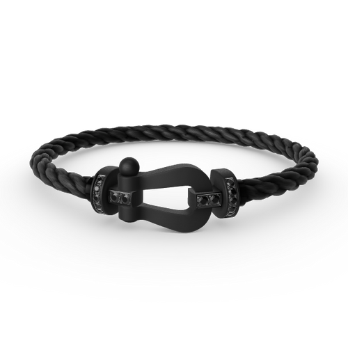 [Royal&Vicky]FORCE LARGE SERIES HORSESHOE BLACK SAMURAI BRACELET