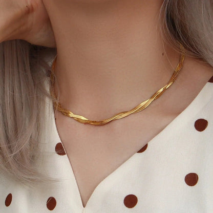 [Royal&Vicky]Lysa Twisted Chain Necklace