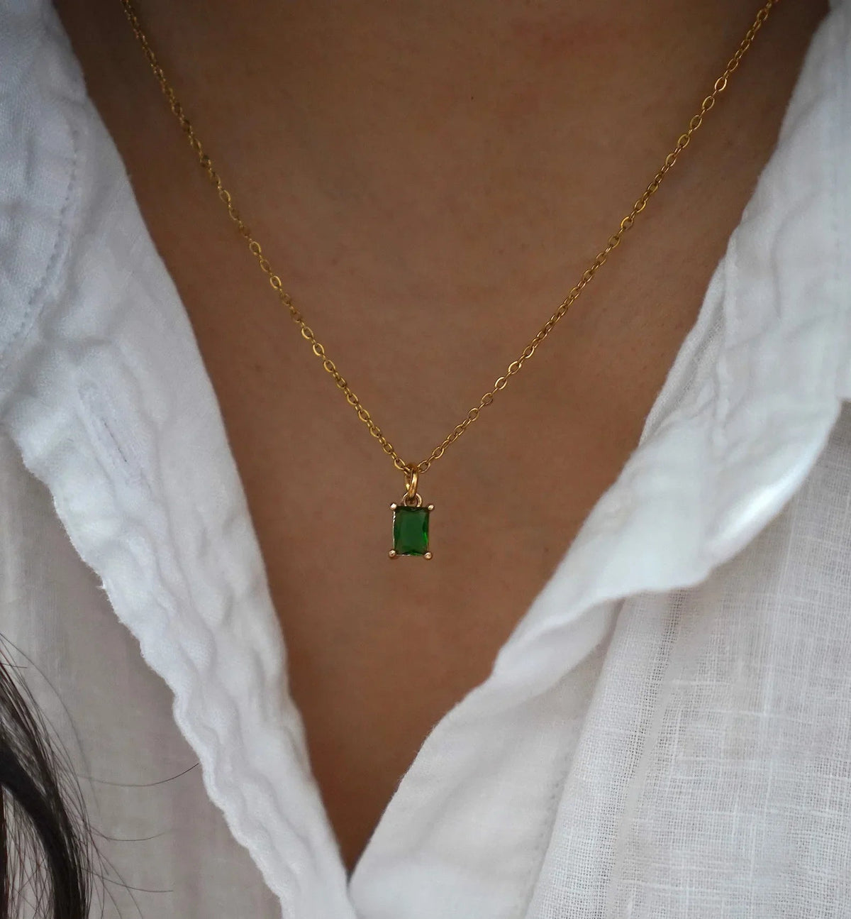 [Royal&Vicky]Emi Green Necklace