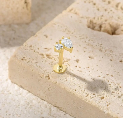 [Royal&Vicky]Kate Flat Back Diamond Stud