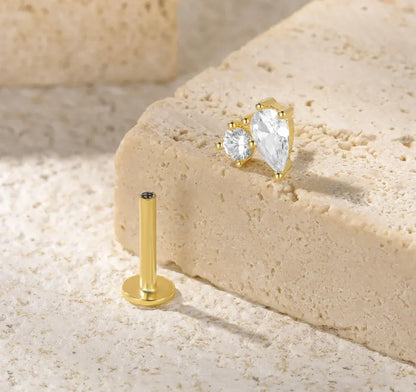 [Royal&Vicky]Kate Flat Back Diamond Stud