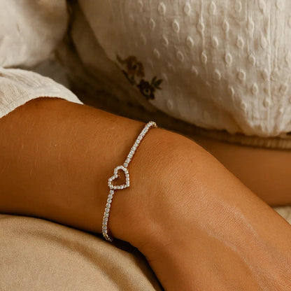 [Royal&Vicky]Patrice Diamond Heart Bracelet
