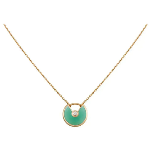 [Royal&Vicky]AMULETTE GOLD MALACHITE NECKLACE