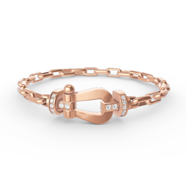[Royal&Vicky]FORCE LARGE HORSESHOE CLASP  METAL BRACELET