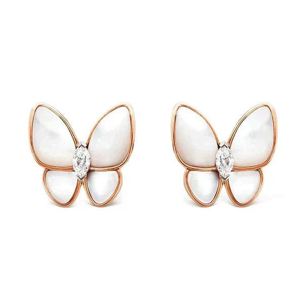 [Royal&Vicky]BUTTERFLY MOP DIAMOND EARRINGS