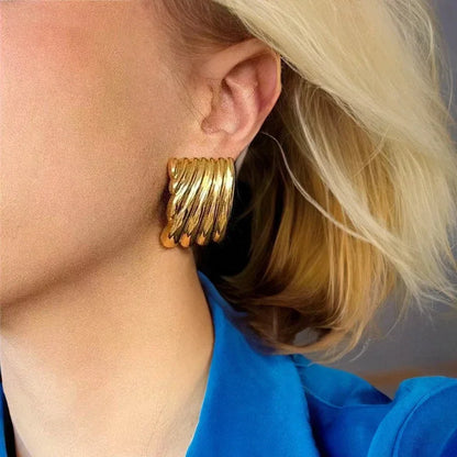 [Royal&Vicky]Alisa Gold Earrings