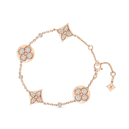 [Royal&Vicky]STAR AND SUN 4 MOTIFS GOLD DIAMONDS BRACELET