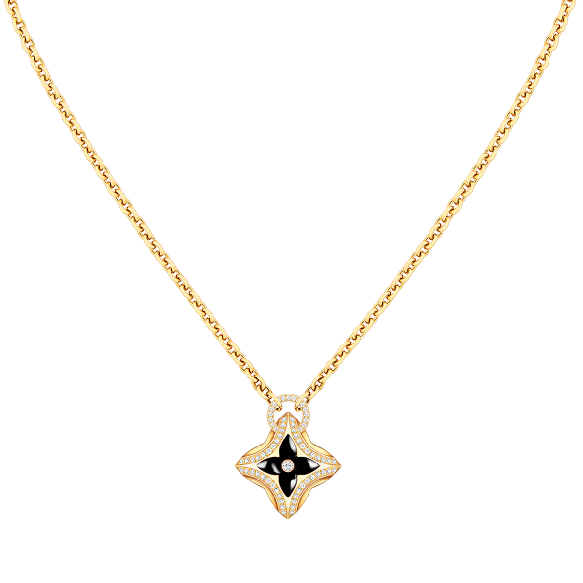 [Royal&Vicky]STAR PEDANT PINK GOLD DIAMOND NECKLACE