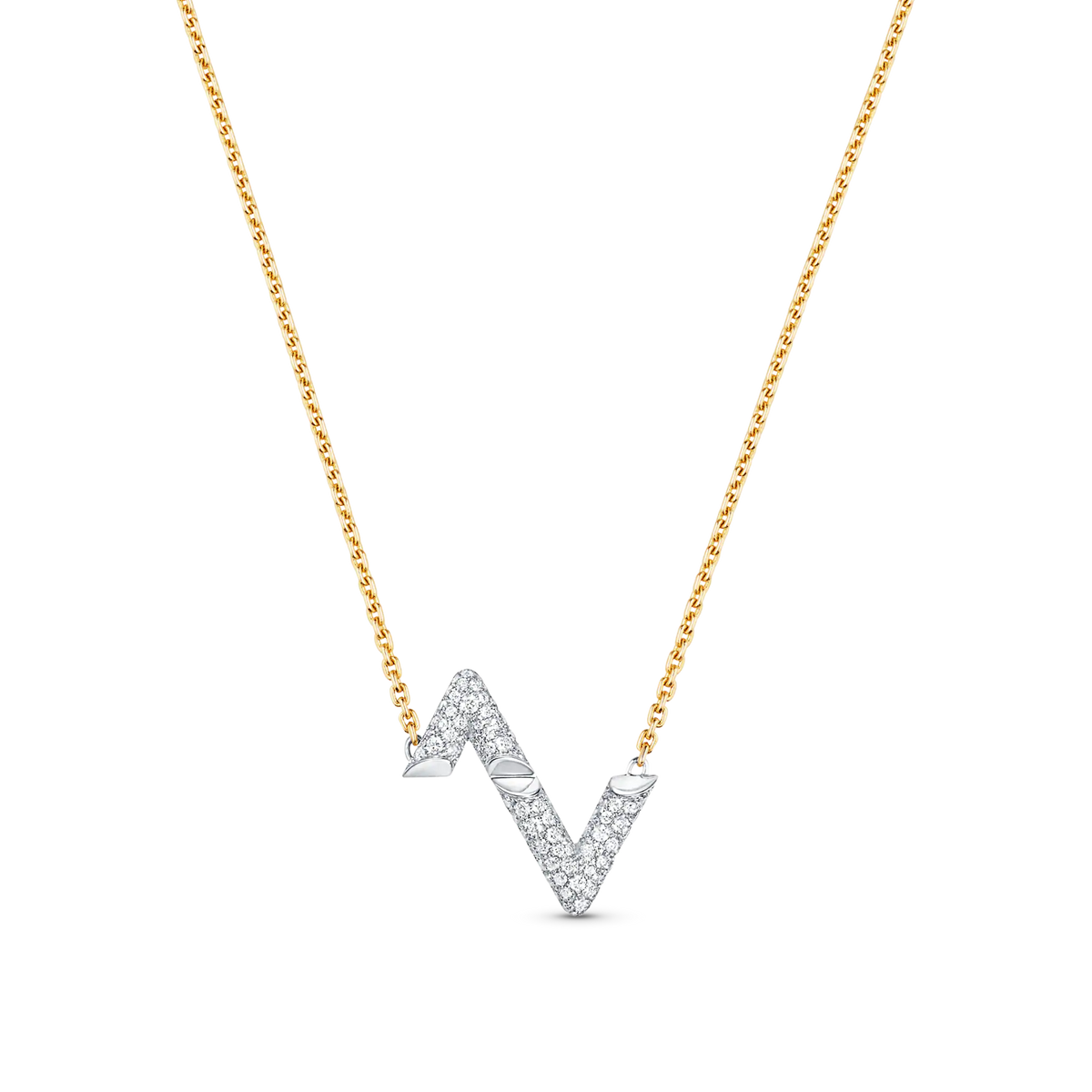 [Royal&Vicky]VOLT SILVER DIAMOND PEDANT NECKLACE