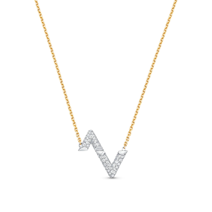 [Royal&Vicky]VOLT SILVER DIAMOND PEDANT NECKLACE