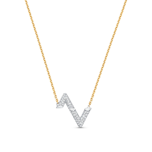 [Royal&Vicky]VOLT SILVER DIAMOND PEDANT NECKLACE