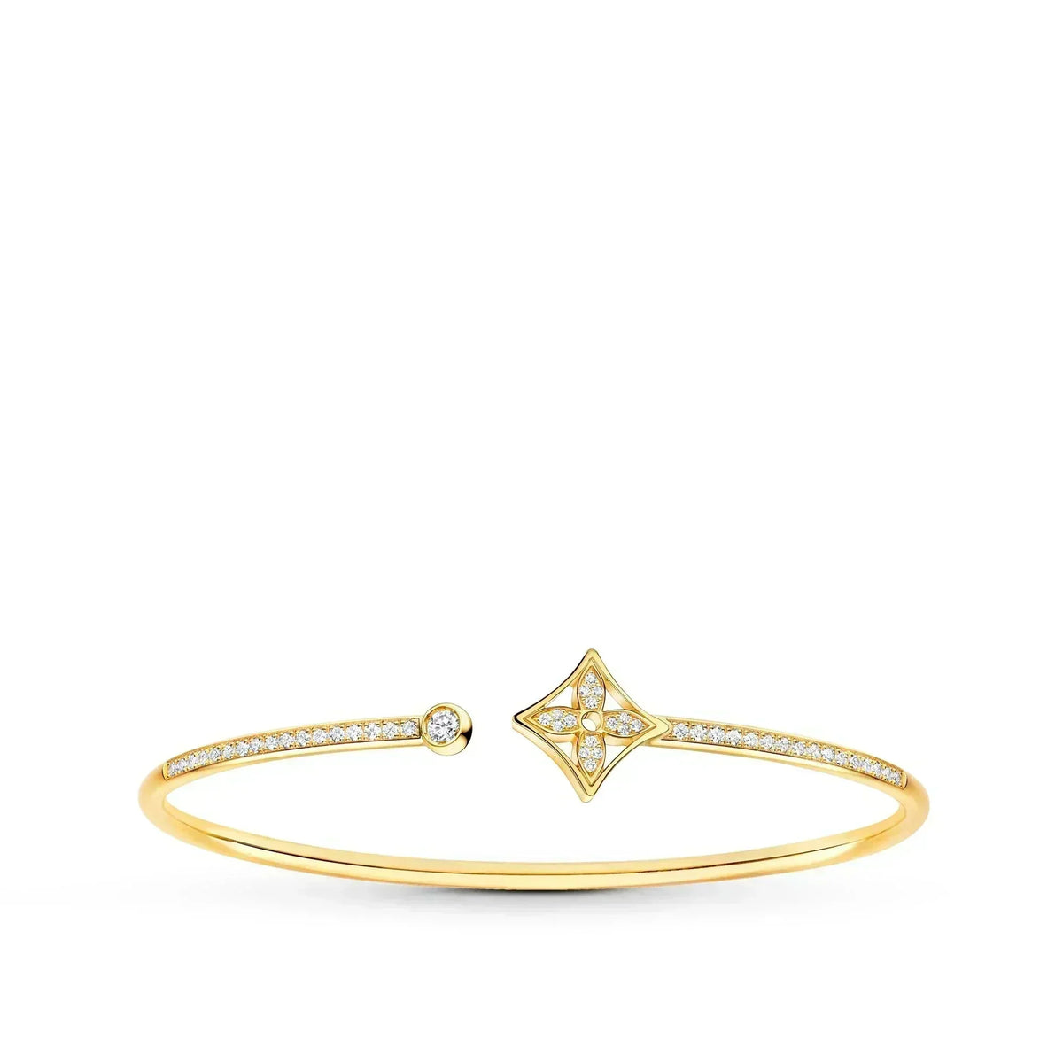 [Royal&Vicky]IDYLLE GOLD OPEN BRACELET DIAMOND PAVED