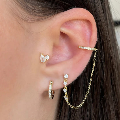 [Royal&Vicky]Kate Flat Back Diamond Stud