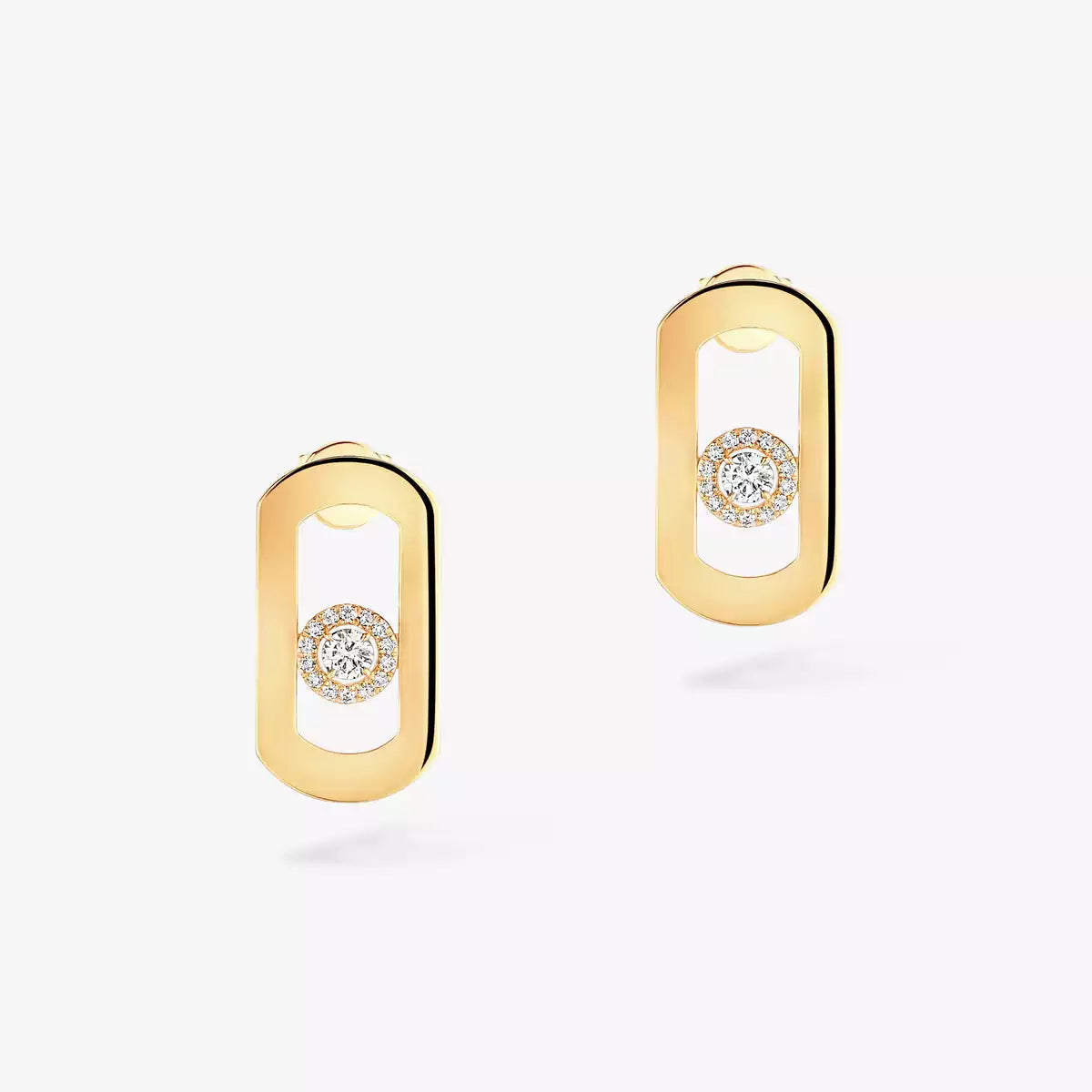 [Royal&Vicky]So Move Diamond Earrings in Yellow Gold