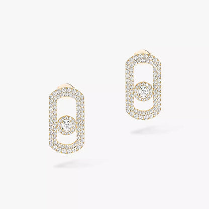 [Royal&Vicky]So Move Pave_-Set Diamond Earrings in Silver