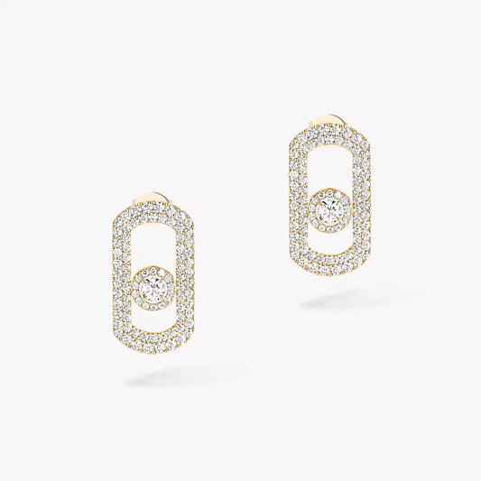 [Royal&Vicky]So Move Pave_-Set Diamond Earrings in Silver