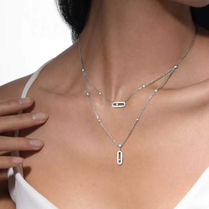 [Royal&Vicky] Move Uno Diamond Necklace