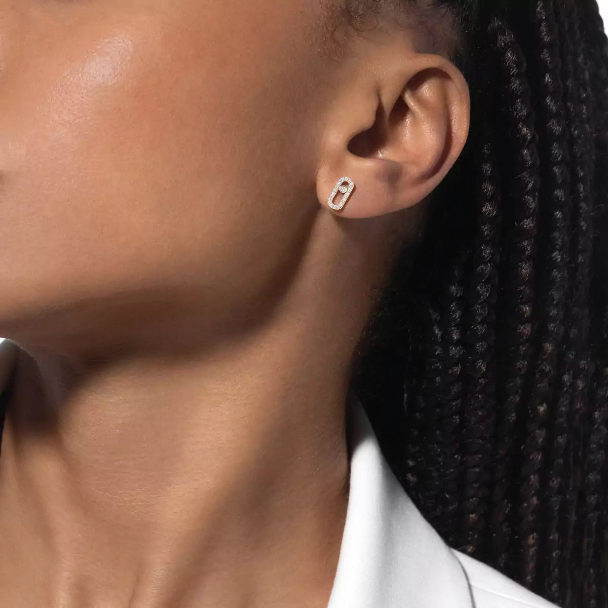 [Royal&Vicky]Move Uno Diamond Earrings