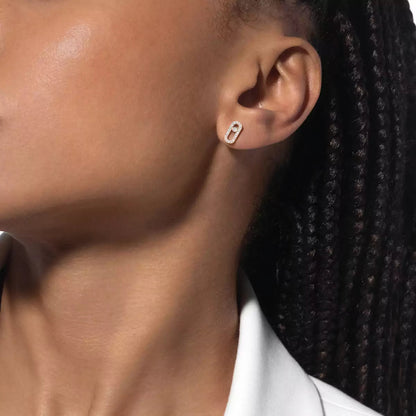 [Royal&Vicky]Move Uno Diamond Earrings