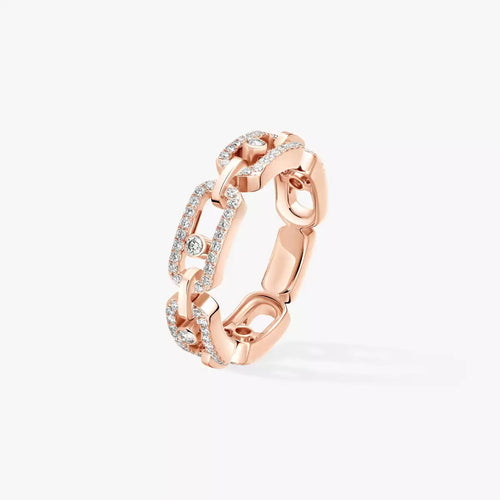 [Royal&Vicky]Move Link Pave_-Set Diamond Ring in Gold