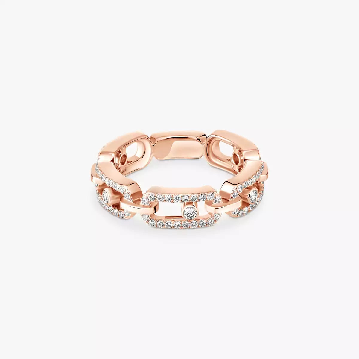 [Royal&Vicky]Move Link Pave_-Set Diamond Ring in Gold