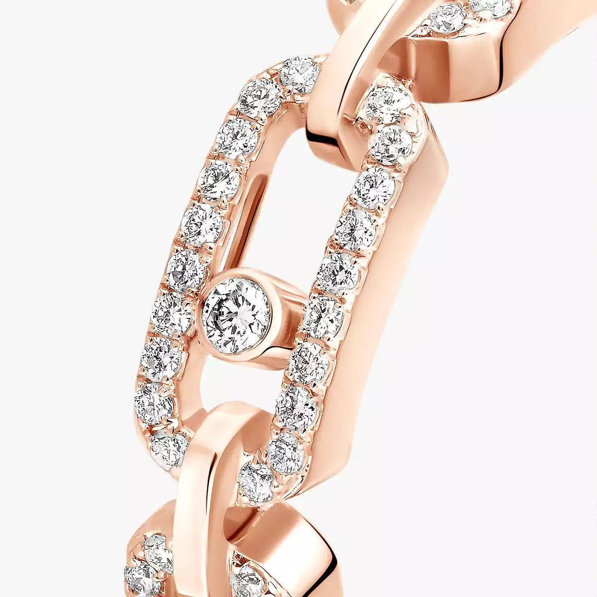 [Royal&Vicky]Move Link Pave_-Set Diamond Ring in Gold
