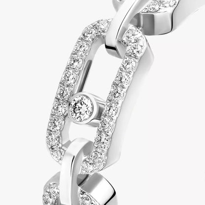 [Royal&Vicky]Move Link Pave_-Set Diamond Ring in Gold