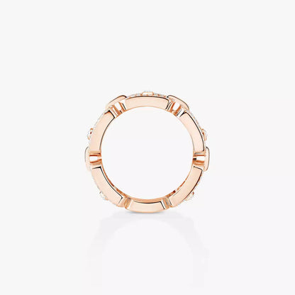 [Royal&Vicky]Move Link Pave_-Set Diamond Ring in Gold