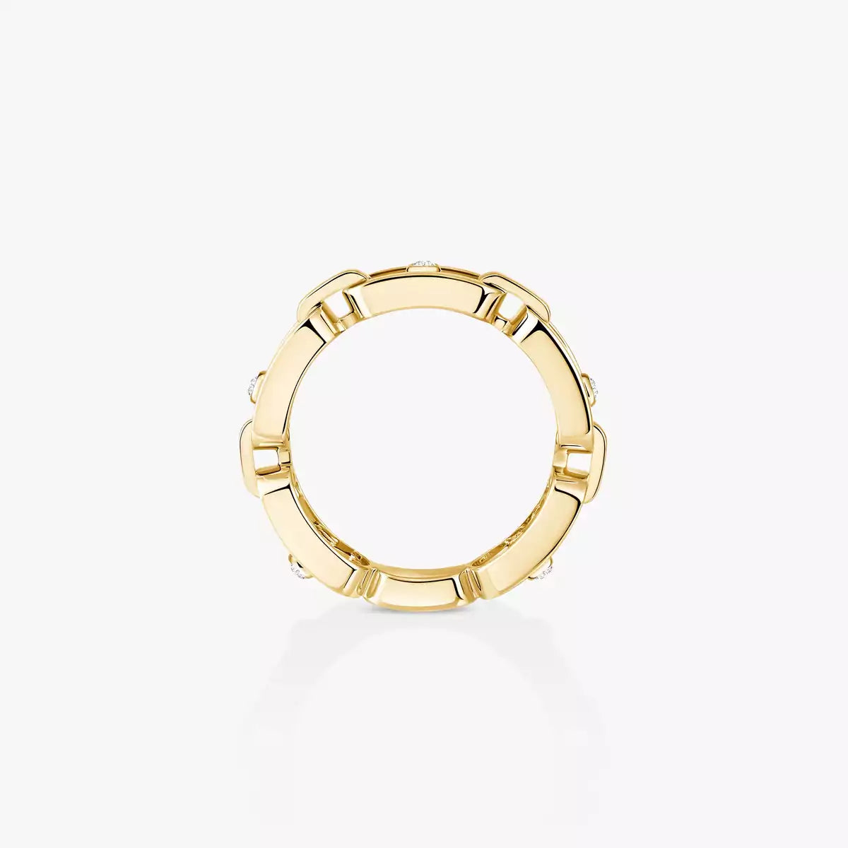 [Royal&Vicky]Move Link Pave_-Set Diamond Ring in Gold