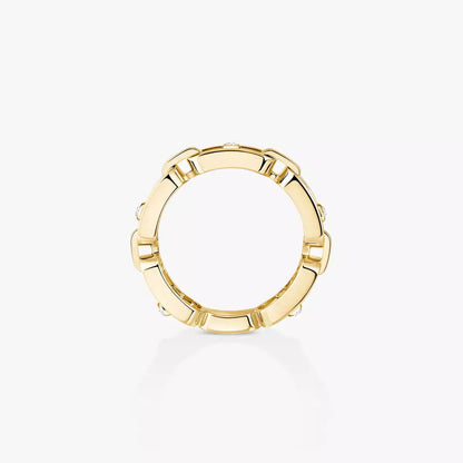 [Royal&Vicky]Move Link Pave_-Set Diamond Ring in Gold