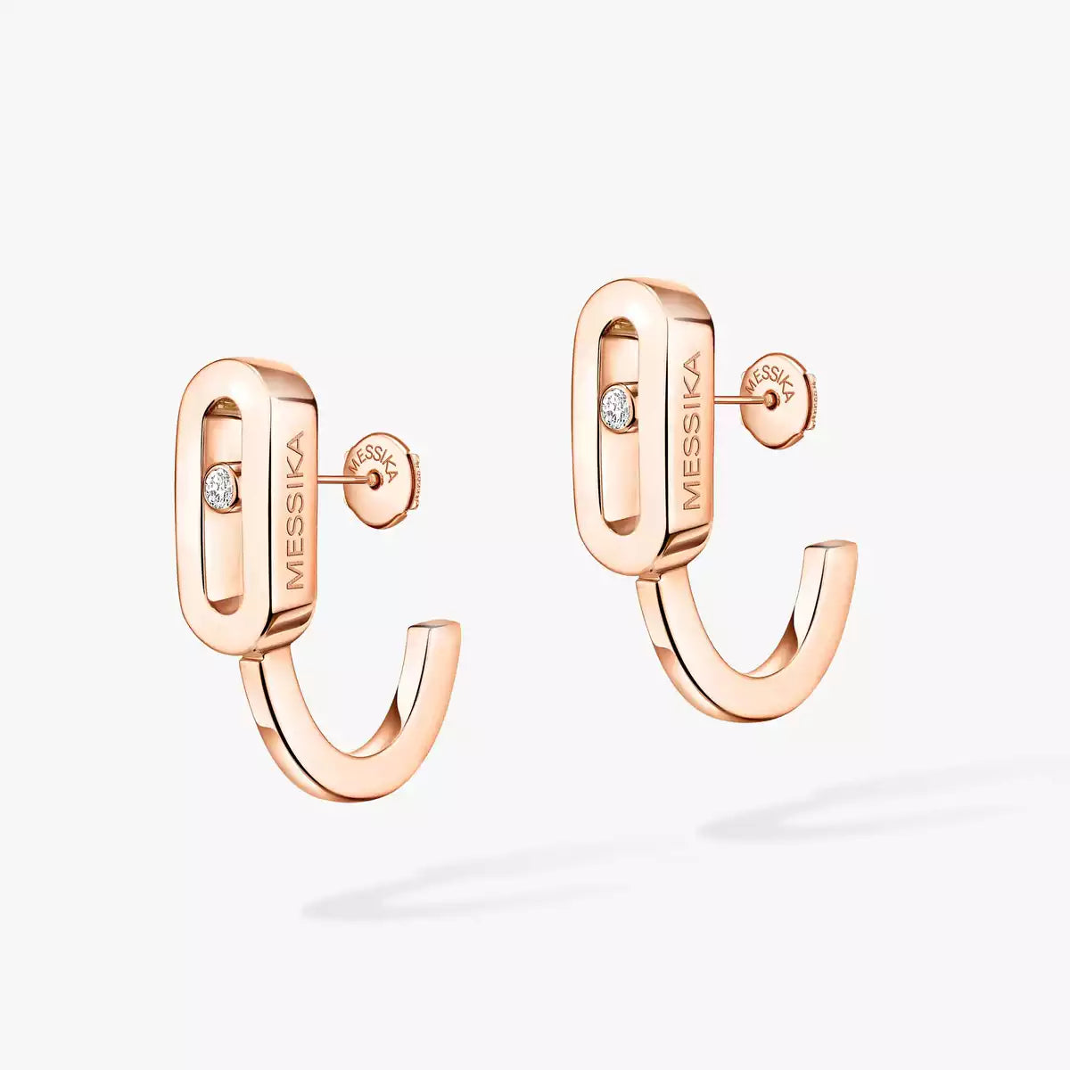 [Royal&Vicky]Diamond Mini Hoop Earrings Move Classique