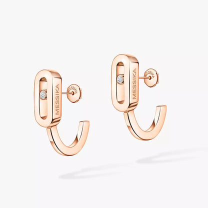 [Royal&Vicky]Diamond Mini Hoop Earrings Move Classique