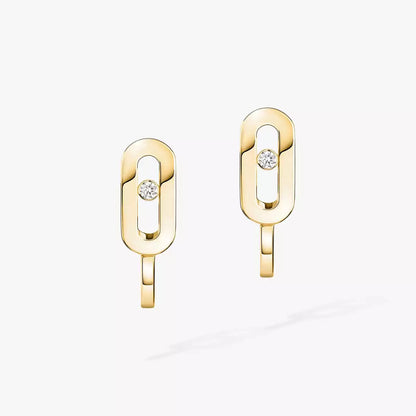 [Royal&Vicky]Diamond Mini Hoop Earrings Move Classique