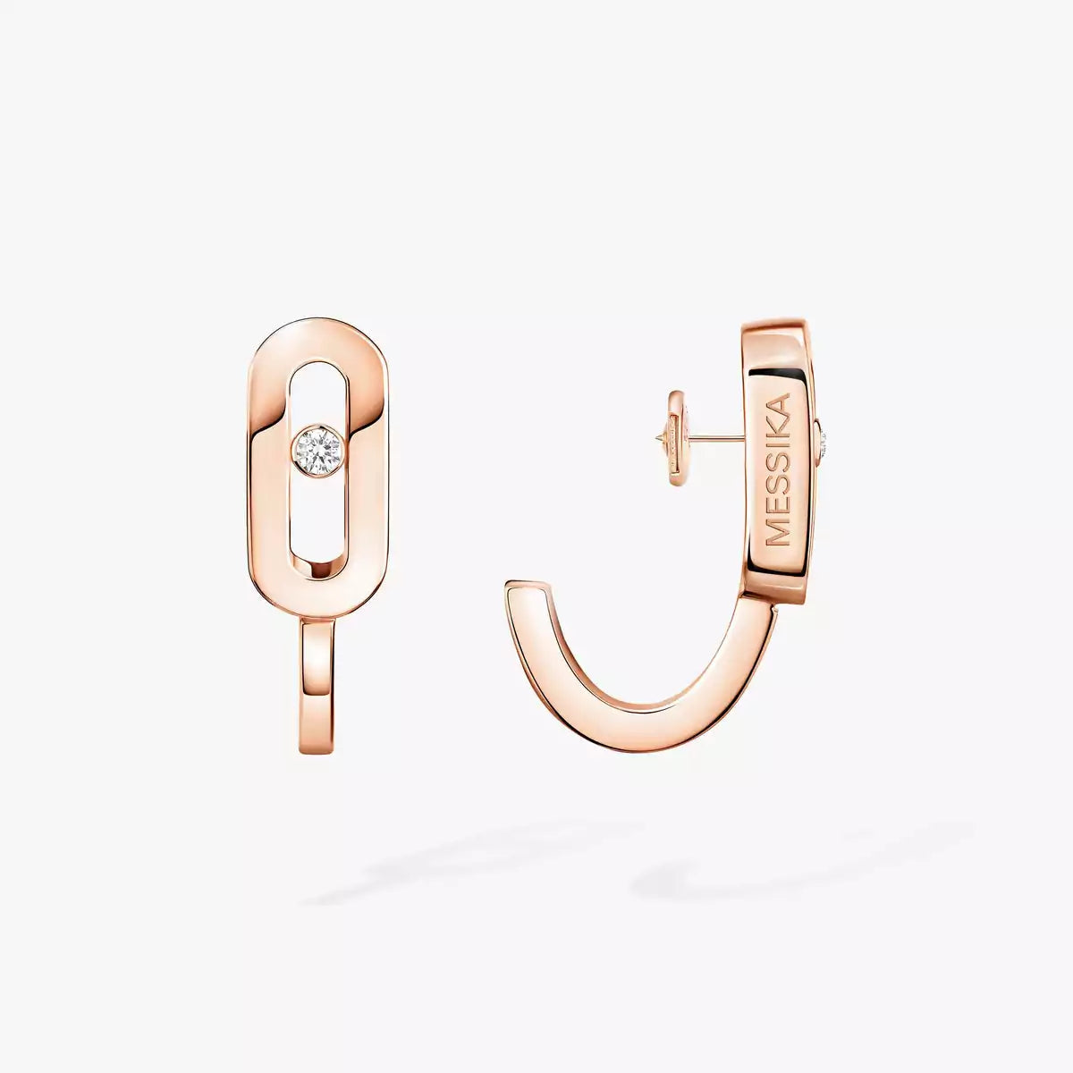 [Royal&Vicky]Diamond Mini Hoop Earrings Move Classique