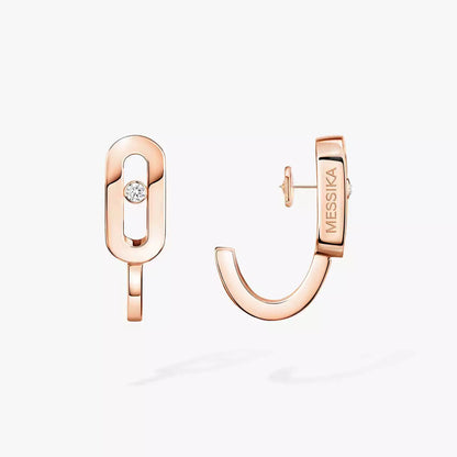 [Royal&Vicky]Diamond Mini Hoop Earrings Move Classique