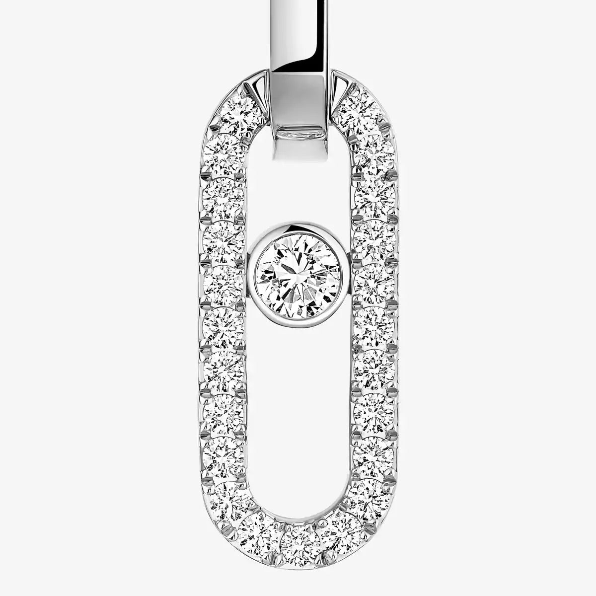 [Royal&Vicky]Move Link Diamond Earrings