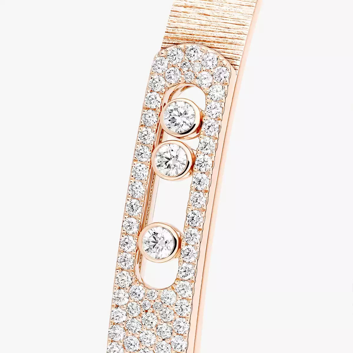 [Royal&Vicky]Move Noa Ciselé half pavé bangle