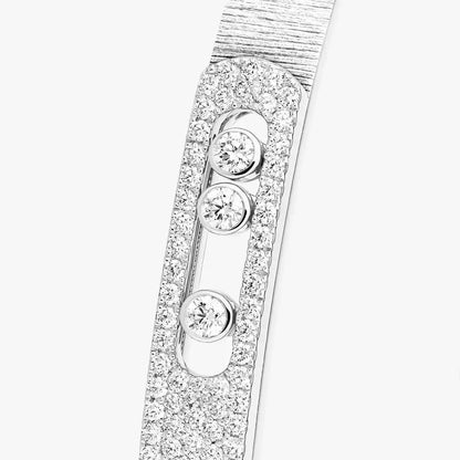 [Royal&Vicky]Move Noa Ciselé half pavé bangle