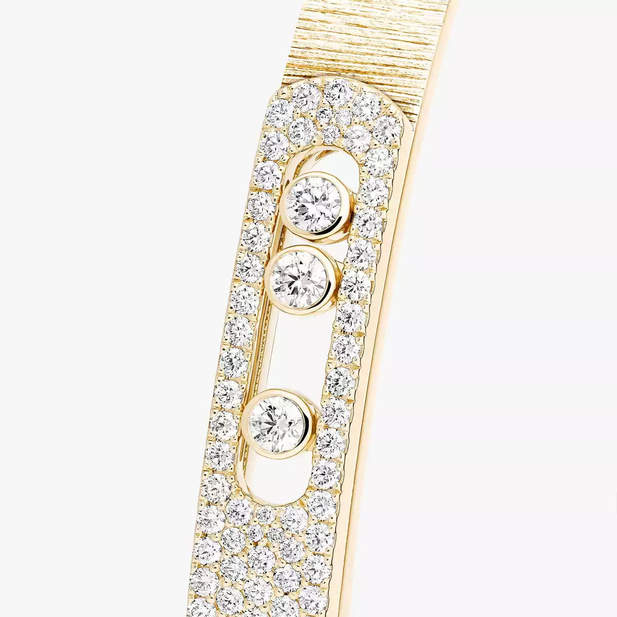 [Royal&Vicky]Move Noa Ciselé half pavé bangle