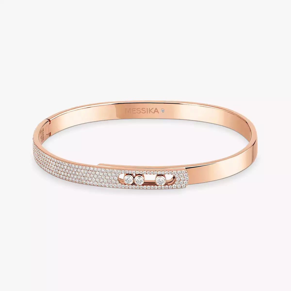 [Royal&Vicky]Move Noa Rose Gold Pavé Diamond Bangle Bracelet