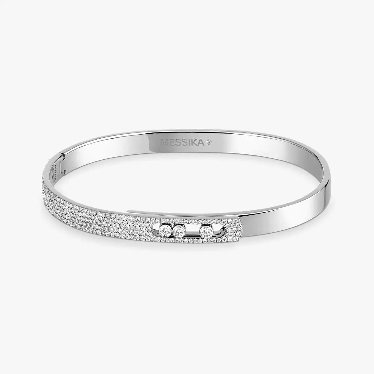 [Royal&Vicky]Move Noa Rose Gold Pavé Diamond Bangle Bracelet