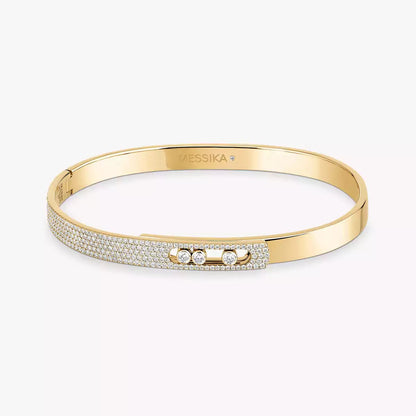 [Royal&Vicky]Move Noa Rose Gold Pavé Diamond Bangle Bracelet
