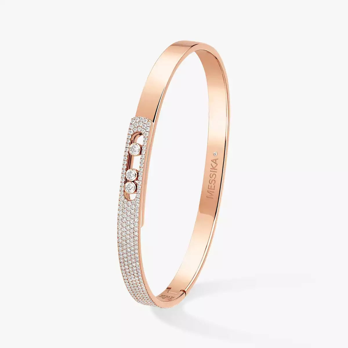 [Royal&Vicky]Move Noa Rose Gold Pavé Diamond Bangle Bracelet