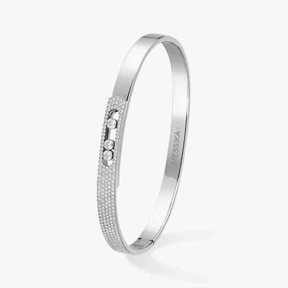 [Royal&Vicky]Move Noa Rose Gold Pavé Diamond Bangle Bracelet