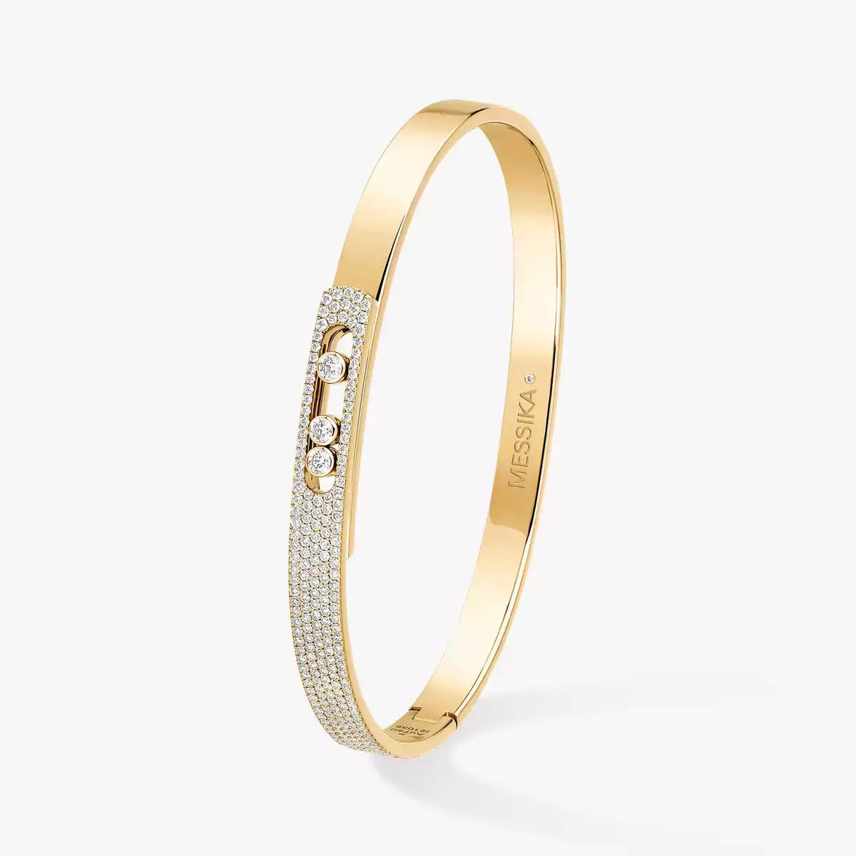 [Royal&Vicky]Move Noa Rose Gold Pavé Diamond Bangle Bracelet