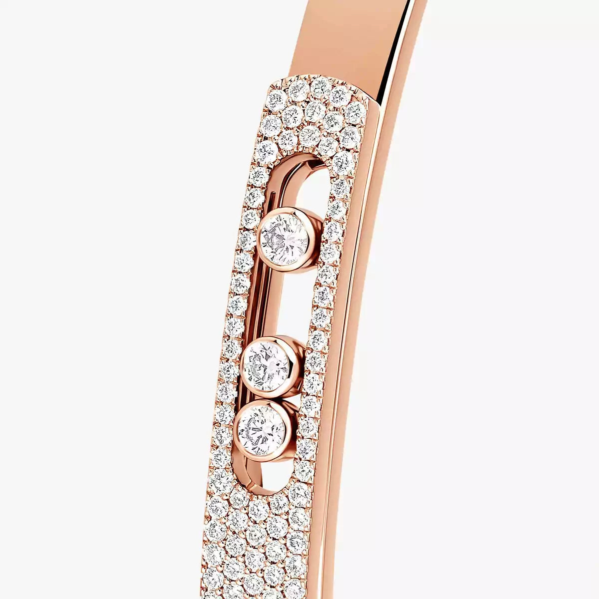 [Royal&Vicky]Move Noa Rose Gold Pavé Diamond Bangle Bracelet