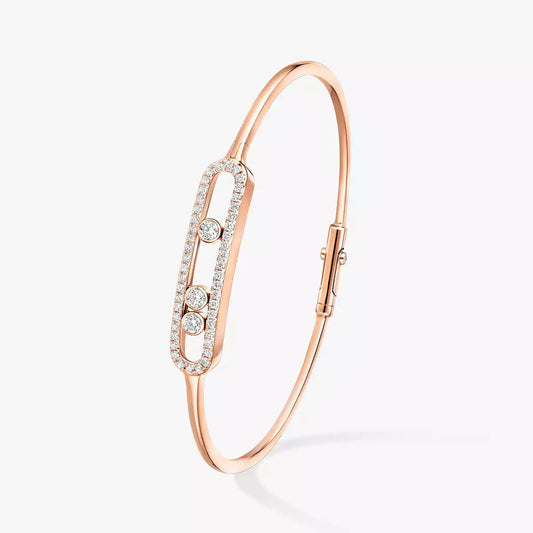 [Royal&Vicky]Move Pavé Diamond Bangle Bracelet M